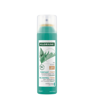 Клоран Кропива сухий шампунь для темного волосся Klorane Shampooing Sec Séborégulateur à l'Extrait d'Ortie Dark hair, 150 мл
