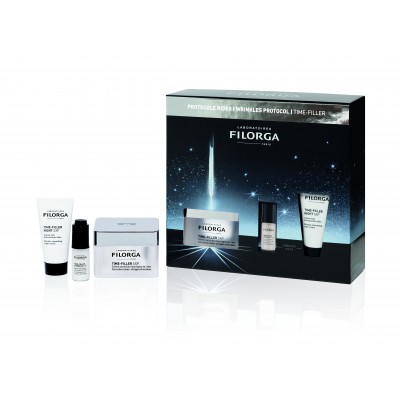 Filorga Набір ТАЙМ ФІЛЕР 5ХP: крем 50мл +  сироватка 5мл + нічний крем 14мл