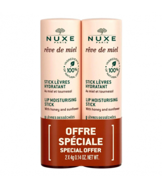 Nuxe Набір ДУО Медова мрія стік для губ Nuxe Rêve de miel Stick lèvres kit, 2*4 г