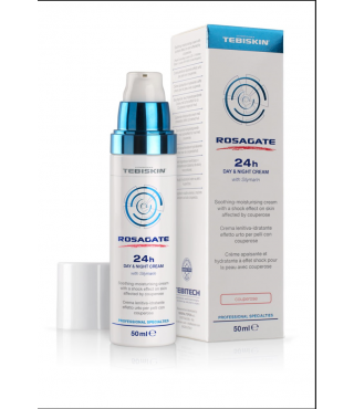 Зволожуючий крем-гель для зменшення почервоніння та подразнення шкіри Tebiskin Rosagate 24h Day & Night Cream, 50 мл