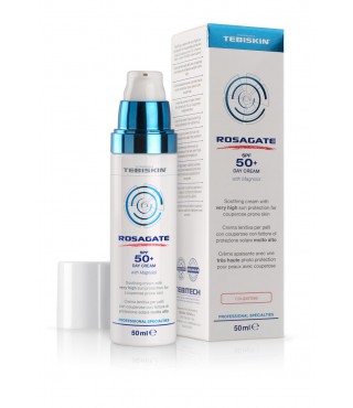 Сонцезахисний крем для шкіри з куперозом з SPF 50+ та антиоксидантним ефектом Tebiskin Rosagate SPF 50+ Day Cream, 50 мл