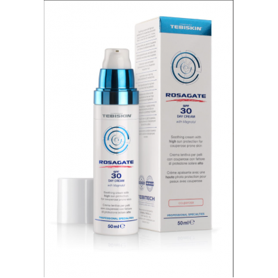 Сонцезахисний крем для шкіри з куперозом з SPF 30+ та антиоксидантним ефектом Tebiskin Rosagate SPF 30+ Day Cream, 50 мл