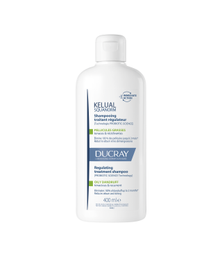 Дюкре Келюаль Скванорм шампунь проти жирної лупи Ducray Squanorm Shampooing Traitant Antipelliculaire Pellicules Grasses 400 мл
