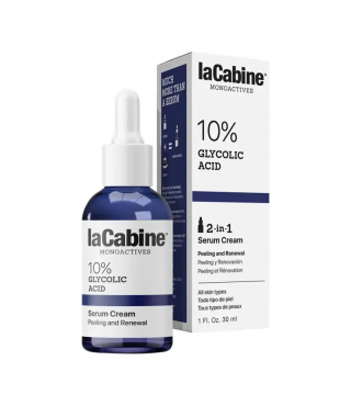 LaCabine Крем-сироватка з відлущувальним ефектом для оновлення шкіри обличчя MONOACTIVE 10% GLYCOLIC ACID SERUM CREAM, 30 мл