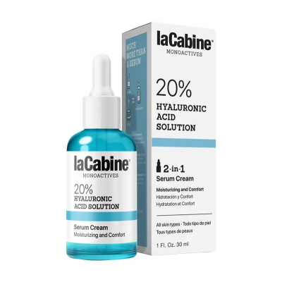 LaCabine Зволожувальна крем-сироватка для обличчя MONOACTIVES 20% HYALURONIC ACID SOLUTION SERUM-CREAM, 30 мл