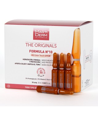 Martiderm Оріджиналс Формула N10 Колор Тач Martiderm Originals Formula №10 HD Color Touch SPF30, 30 ампул