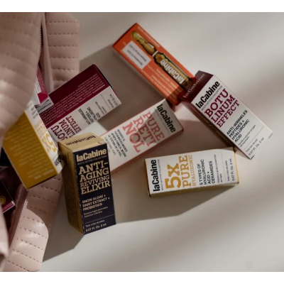 LaCabine Висококонцентрована зволожувальна ампула проти зморшок шкіри обличчя з 5 гіалуроновими кислотами 5xPURE HYALURON, 2 мл