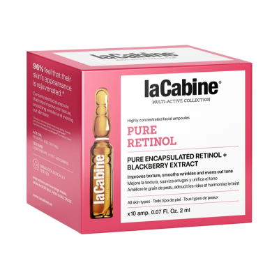 LaCabine Висококонцентрована ампула з ретинолом для покращення текстури шкіри обличчя PURE RETINOL, 10*2 мл