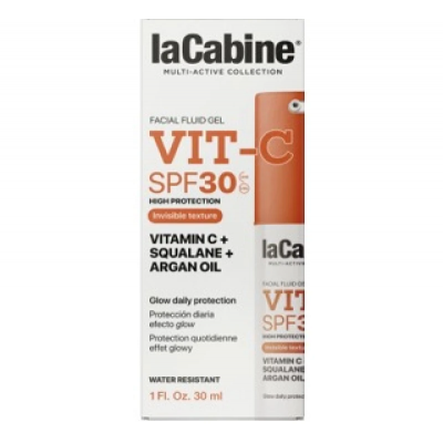 LaCabine Сонцезахисний гель-флюїд для обличчя з вітаміном С SPF30 GEL VIT-C INVISIBLE SPF30, 30 мл LaCabine Сонцезахисний гель-флюїд для обличчя з вітаміном С SPF30 GEL VIT-C INVISIBLE SPF30, 30 мл