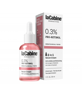LaCabine Зволожувальна крем-сироватка проти зморшок шкіри обличчя MONOACTIVES 0.3% PRO-RETINOL SERUM-CREAM, 30 мл