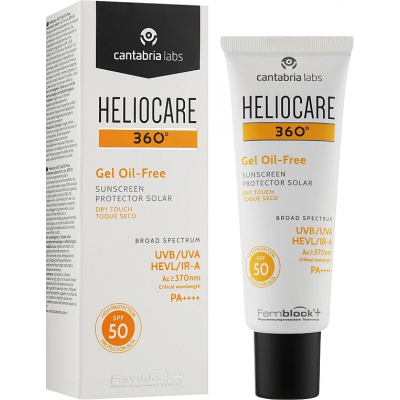 CANTABRIA Сонцезахисний гель на водній основі SPF50 HELIOCARE 360º GEL OIL-FREE SPF50, 50 мл