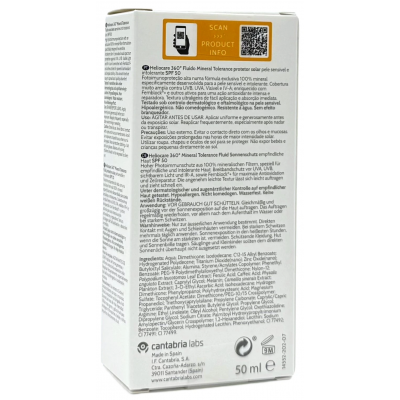 CANTABRIA Сонцезахисний мінеральний крем-флюїд SPF50 для чутливої шкіри HELIOCARE 360º MINERAL TOLERANCE FLUID SPF50, 50 мл