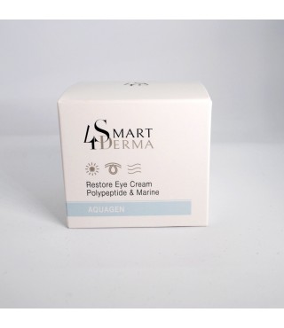 Smart4Derma Aquagen RESTORE EYE CREAM POLYPEPTIDE&MARINE Зволожуючий дренажний крем від темних кругів та набряків 30 мл