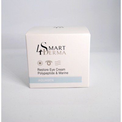 Smart4Derma  Aquagen RESTORE EYE CREAM POLYPEPTIDE&amp;MARINE Зволожуючий дренажний крем від темних кругів та набряків 30 мл