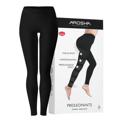AROSHA Чорні легінси проти целюліту розмір М PRESSOPANTS Leggings in Bio Infrared Dermofibra Size М, 1 шт