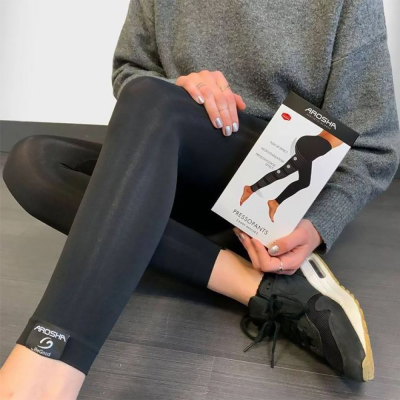 AROSHA Чорні легінси проти целюліту розмір XL/XXL PRESSOPANTS Leggings in Bio Infrared Dermofibra Size XL/XXL, 1 шт