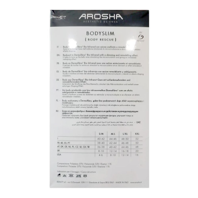AROSHA Чорне боді-слім розмір S/M .503 BODYSLIM Body in Bio-Infrared Dermofibra Size S/M, 1 шт