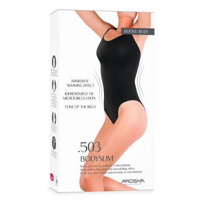 AROSHA Чорне боді-слім розмір M/L .503 BODYSLIM Body in Bio-Infrared Dermofibra Size M/L, 1 шт