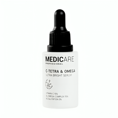 Medicare Освітлююча сироватка для обличчя з вітаміном C 15% C-TETRA &amp; OMEGA ULTRA BRIGHT SERUM, 30 мл