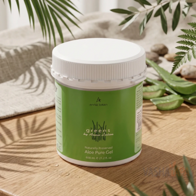 Anna Lotan Гель Алое-вера без консервантів Greens Aloe Pure Gel, 600 мл