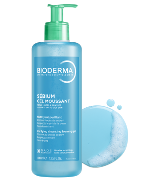 Біодерма Себіум Очищуючий Гель Bioderma Sebium purifying cleansing foaming gel, 400 мл