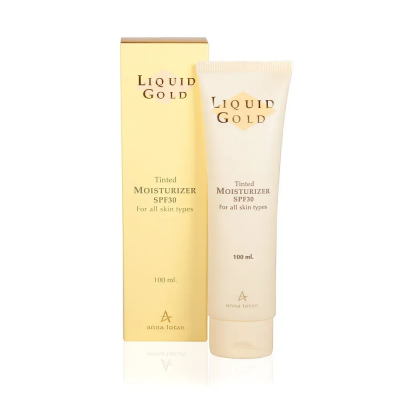 Anna Lotan Денний крем із легким тоном Потрійний ефект SPF 30 Liquid Gold Tinted Moisturizing SPF 30, 100 мл
