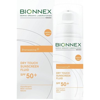 Bionnex Сонцезахисний флюїд Preventiva Dry Touch Sunscreen Fluid SPF50+, 50мл
