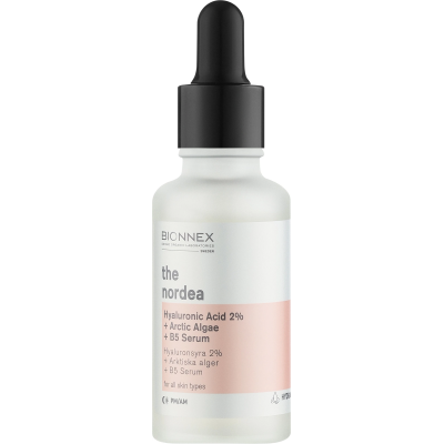 Bionnex Сироватка для обличчя The Nordea Hyaluronic Acid 2% + Arctic Algae + B5 Serum, 30мл