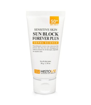 HISTOLAB Сонцезахисна есенція для чутливої шкіри SPF 50+ SENSITIVE SKIN SUN BLOCK FOREVER PLUS SPF 50+/PA+++, 50 мл