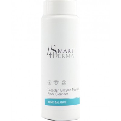 Smart4Derma Acne Balance POZZOLAN ENZYME POWDER BLACK CLEANSER Ензимна пудра з вулканічним пилом 80 гр