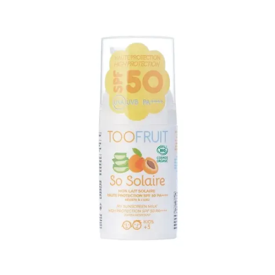 Toofruit Сонцезахисне молочко-флюїд SPF50 Абрикос-Алое вера PF047, 30 мл