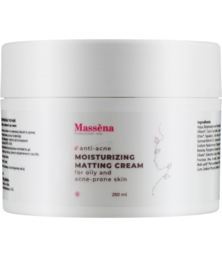 Massena Зволожувальний матуючий крем для обличчя Anti-Acne Moisturizing Matting Cream, 250 мл