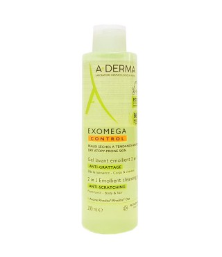 А-Дерма Екзомега Контрол Очищующий гель 2-в-1 A-Derma Exomega Control Gel Lavant Emollient 2 en 1 200 мл