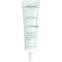 Денний крем для очей та шиї SPF 8 Christina Unstress Probiotic Day Cream Eye & Neck SPF 8, 30 мл