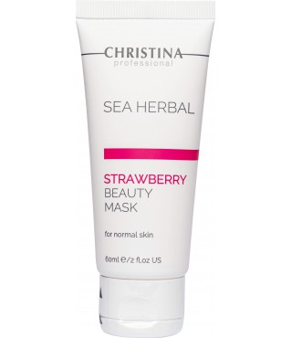 Полунична маска краси для нормальної шкіри Christina Sea Herbal Beauty Mask Strawberry, 60 мл