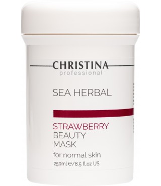 Полунична маска краси для нормальної шкіри Christina Sea Herbal Beauty Mask Strawberry, 250 мл