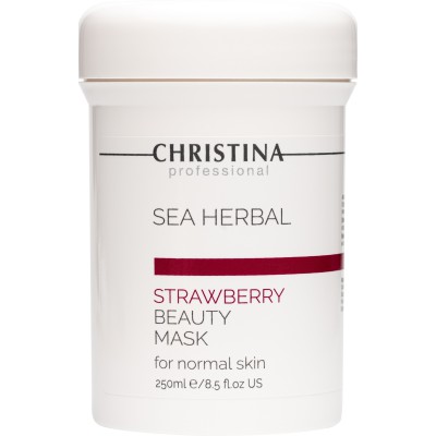 Полунична маска краси для нормальної шкіри Christina Sea Herbal Beauty Mask Strawberry, 250 мл