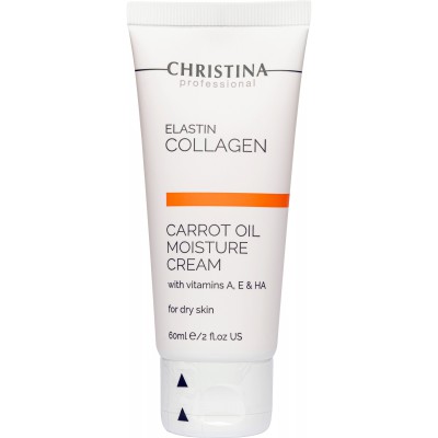 Зволожуючий крем для сухої шкіри Christina Elastin Collagen Carrot Cream with Vitamins A, E&amp;HA, 60 мл
