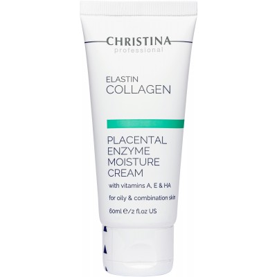 Зволожуючий крем для жирної шкіри Christina Elastin Collagen Placental Enzyme Moisture Cream with Vitamins A, E &amp; HA