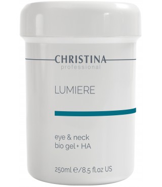 Гель Люміре з гіалуроновою кислотою для шкіри навколо очей та шиї Christina Lumiere Eye & Neck Bio Gel + HA, 250 мл