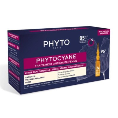 Фіто Фітоціан засіб від реакційного випадіння волосся у жінок Phyto Phytocyane Anti Hair Loss Reactional Treatment Women  12 x 5 мл