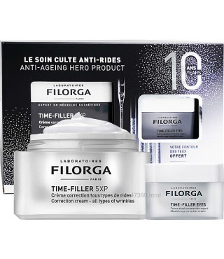 Filorga Набір Тайм-Філлер 5XP Крем для корекції зморшок 50 мл + Тайм-Філлер Крем для контуру очей 15 мл Filorga Time-Filler Cooffret
